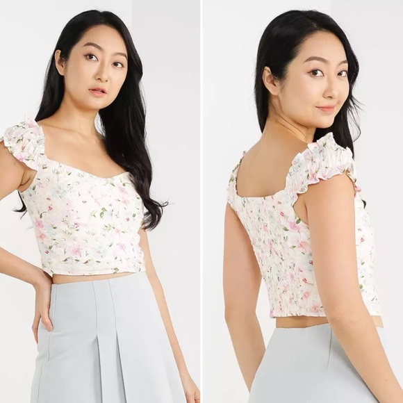 Clearance Item - Abercrombie & Fitch Off the Shoulder Ruffle Sleeve Top - Picture 1 of 6